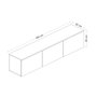 Hanah Home Soporte para TV Neon - Walnut